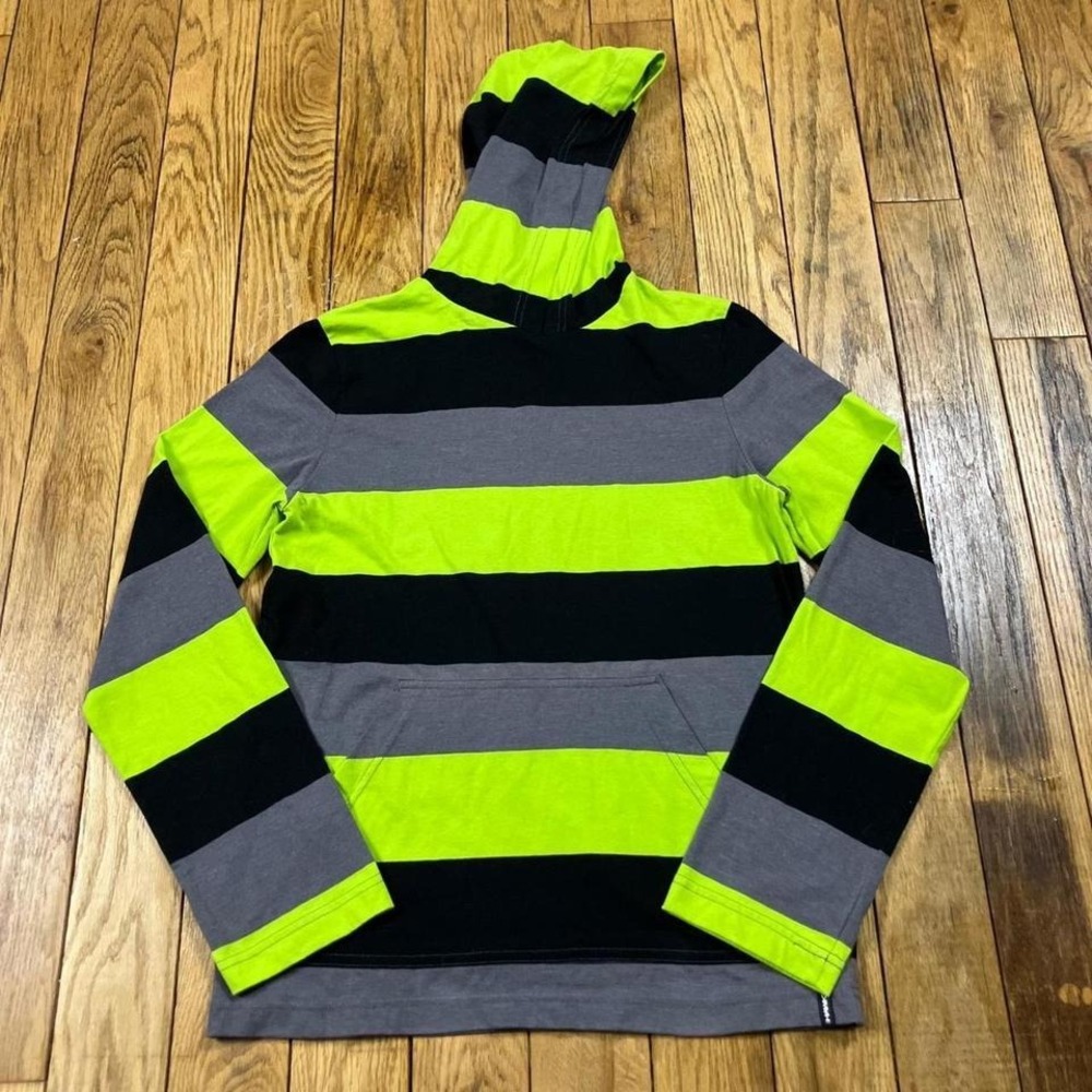 Tony Hawk Striped Hoodie Long Sleeve Pullover Pocket Youth XL